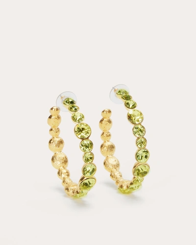 Ramy Brook Eureka Crystal Hoop Earrings In Jonquil