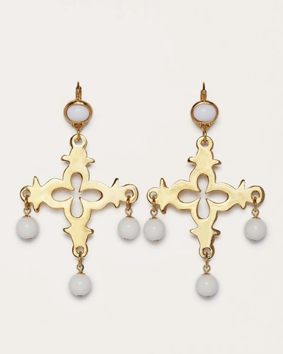 Ramy Brook Aiman Drop Earrings In White