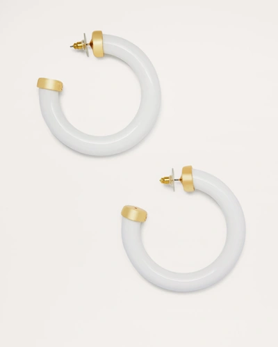 Ramy Brook Emmy Resin Hoop Earrings In White