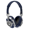 MASTER & DYNAMIC ® MH40 WIRELESS OVER-EAR PREMIUM LEATHER HEADPHONES - SILVER METAL/NAVY