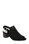 Bella Vita Emmalyn Womens Suede Slingback Heels In Black Suede Leather