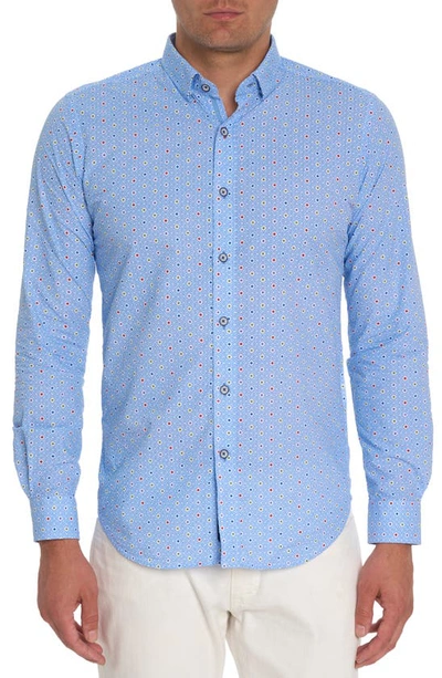 Robert Graham Astoria Long Sleeve Button Down Shirt In Blue