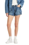 Levi's Womens Broken Midnight No Dx 501 High-rise Stretch-denim Shorts In You Sure Can