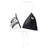 G-III 4HER BY CARL BANKS G-III 4HER BY CARL BANKS BLACK/WHITE GREEN BAY PACKERS PLAY ACTION BIKINI TOP