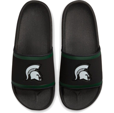 Nike Michigan State Spartans Off-court Wordmark Slide Sandals In Black