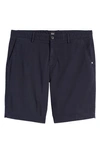Hugo Boss Slice Stretch Twill Shorts In Dark Blue