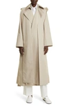 THE ROW BADVA BELTED COTTON TRENCH COAT WITH REMOVABLE HOOD