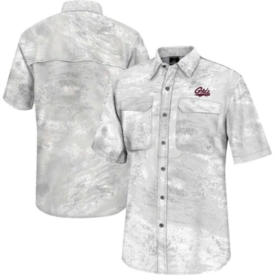 Colosseum White Montana Grizzlies Realtree Aspect Charter Full-button Fishing Shirt