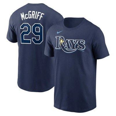 Nike Men's  Fred Mcgriff Navy Tampa Bay Rays Name And Number Hall Of Fame T-shirt