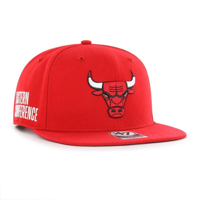 47 '  Red Chicago Bulls Sure Shot Captain Snapback Hat