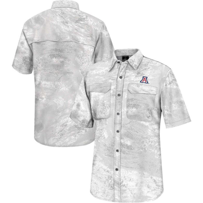 Colosseum White Arizona Wildcats Realtree Aspect Charter Full-button Fishing Shirt