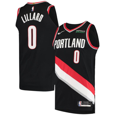 Nike Damian Lillard Trail Blazers Icon Edition 2020  Nba Authentic Jersey In Black