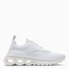 Ferragamo Nima Skin Leather Running Sneakers In White