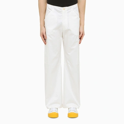 Bluemarble Cotton Cargo Pants In White