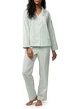 Bedhead Pajamas Stripe Organic Cotton Sateen Pajamas In Mint 3d Stripe