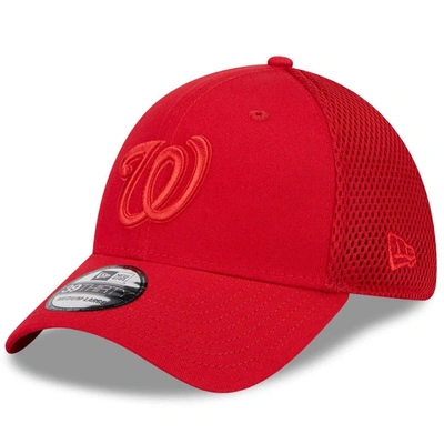 New Era Red Washington Nationals Tonal Team Neo 39thirty Flex Hat