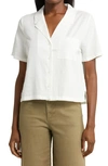 MARINE LAYER LUCY RESORT SHORT SLEEVE HEMP BLEND BUTTON-UP CAMP SHIRT