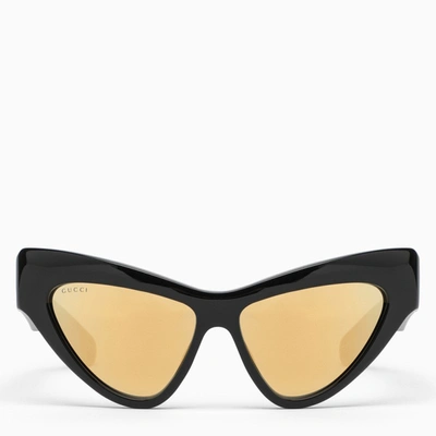 Gucci Cat-eye Frame Sunglasses In Black / Gold