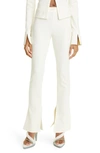 Off-white Logo Print Split Flare Fit Leggings In White