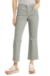 Wit & Wisdom Tatum 'ab'solution Frayed High Waist Ankle Flare Jeans In Deep Seagrass