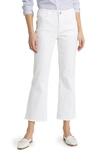 WIT & WISDOM 'AB'SOLUTION FRAYED HIGH WAIST ANKLE FLARE JEANS