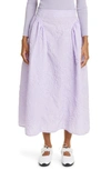 Cecilie Bahnsen Purple Fatou Matelassé Midi Skirt | ModeSens