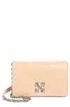 Off-white Jitney 0.5 Leather Shoulder Bag In Peach Orange