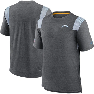 Nike Heather Charcoal Los Angeles Chargers Sideline Tonal Logo Performance Player T-shirt