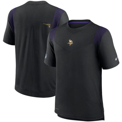 Nike Men's Black Minnesota Vikings Sideline Player Uv Performance T-shirt