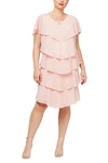 Slny Womens Embellished Midi Cocktail And Party Dress In Faded Rose