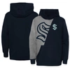 Outerstuff Little Boys And Girls Gray, Deep Sea Blue Seattle Kraken Unrivaled Pullover Hoodie In Gray