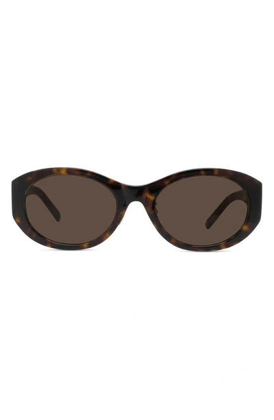 Givenchy 55mm Polarized Oval Sunglasses In Dark Havana Roviex