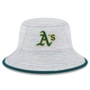 New Era Gray Oakland Athletics Game Bucket Hat In Gray
