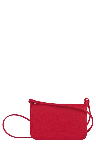 Longchamp Le Foulonné Leather Wallet Crossbody Bag In Love