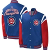 G-iii Sports By Carl Banks Royal Chicago Cubs Title Holder Full-snap Varsity Jacket In Royal