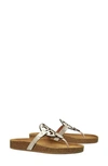 Tory Burch Miller Cloud Sandal In Spark Gold / Natural