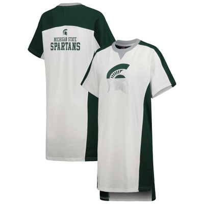 G-iii 4her By Carl Banks White Michigan State Spartans Home Run T-shirt Dress