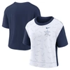 Nike Women's  Navy, White Houston Astros Line Up High Hip Fashion T-shirt In Navy