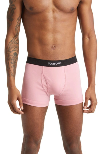Tom Ford Cotton Briefs In Washed Rose