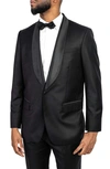 9tofive Solid Wool Blend Dinner Jacket In Black