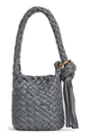 Bottega Veneta Mini Piero Intrecciato Leather Bucket Bag In Thunder