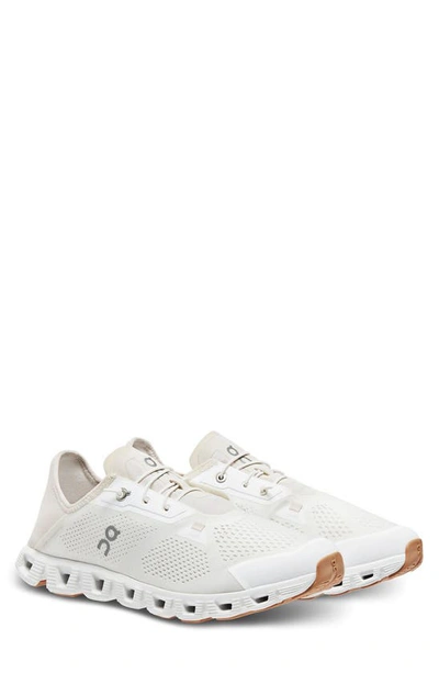 On Cloud 5 Coast Running Sneaker In Ivory White