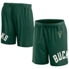 Fanatics Branded Hunter Green Milwaukee Bucks Free Throw Mesh Shorts In Hunter Green