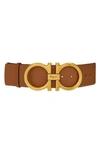 FERRAGAMO FERRAGAMO DOUBLE GANCIO LEATHER BELT