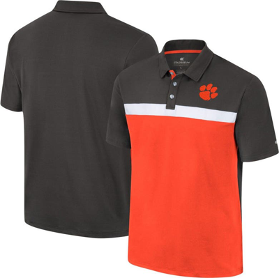 Colosseum Charcoal Clemson Tigers Two Yutes Polo