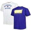 Fanatics Men's  Royal, White Golden State Warriors Big And Tall Two-pack T-shirt Set In Royal