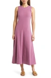 Nordstrom Sleeveless Cotton Blend Dress In Purple Syrup