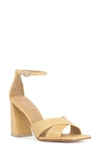 Black Suede Studio Women's Chelsea Raffia Block Heel Sandals In Raffia