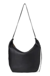 The Row Allie Leather Shoulder Bag In Black Shg