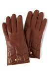MULBERRY SOFTIE QUILTED SHEEPSKIN LEATHER GLOVES
